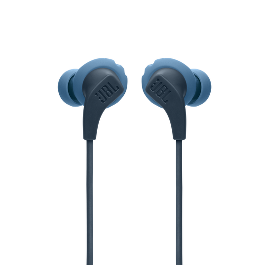 JBL Endurance Run 2 Wired - Blue - Waterproof Wired Sports In-Ear Headphones - Front